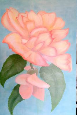 "Begonia" - Painting by Yvette O'Neill, an artist from Waikato, New Zealand.